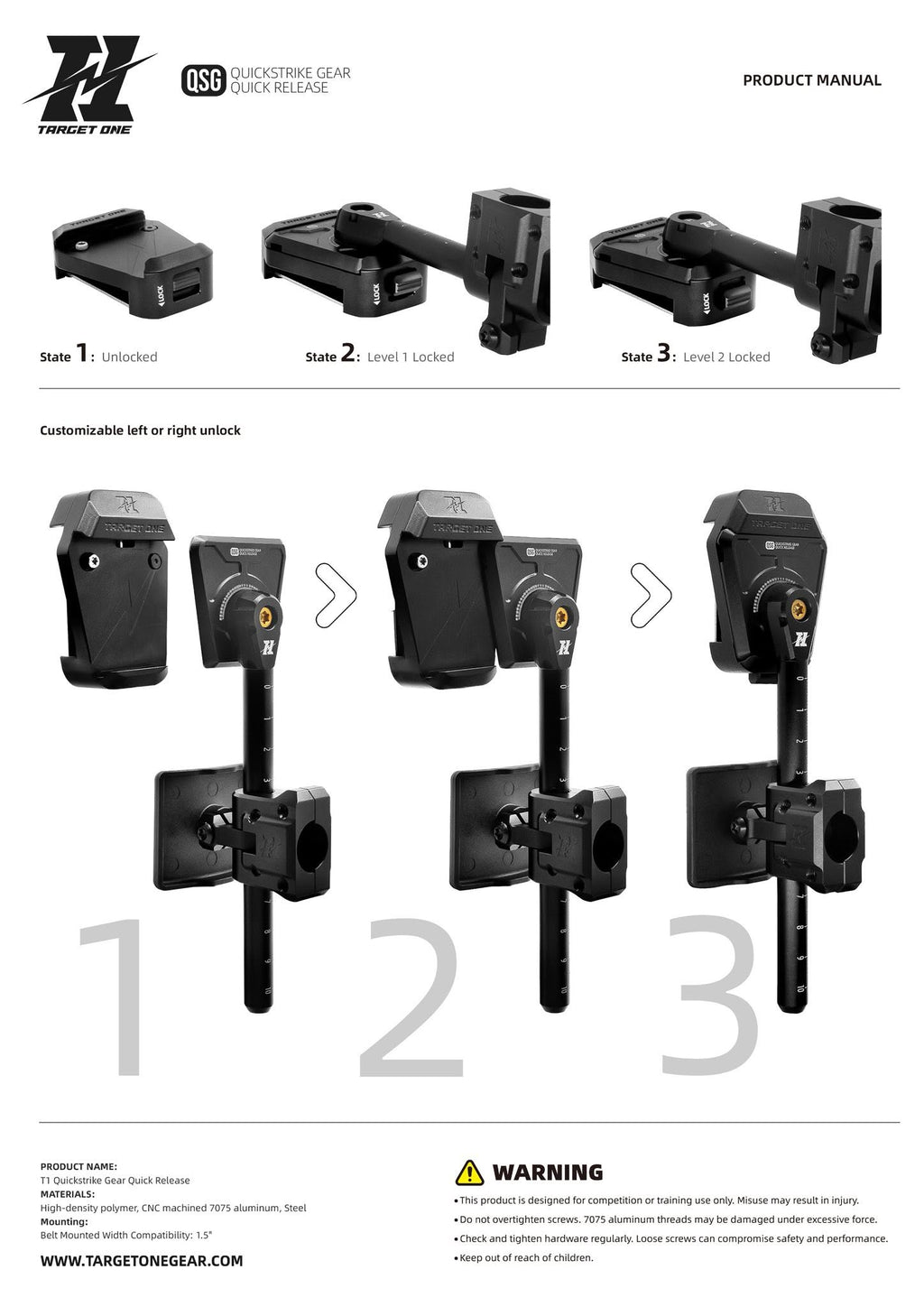 Target One Racing Holster QRS Module