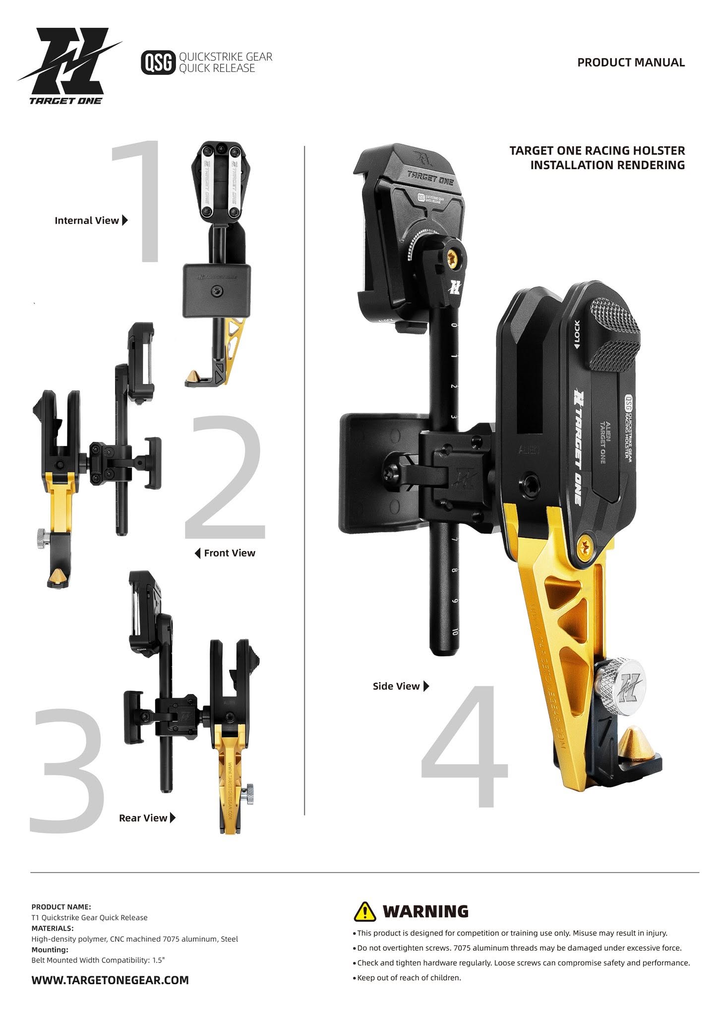 Target One Racing Holster QRS Module