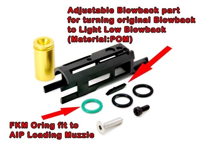 AIP 7075 Adjustable Blowback Housing for Tokyo Marui 5.1/4.3/1911